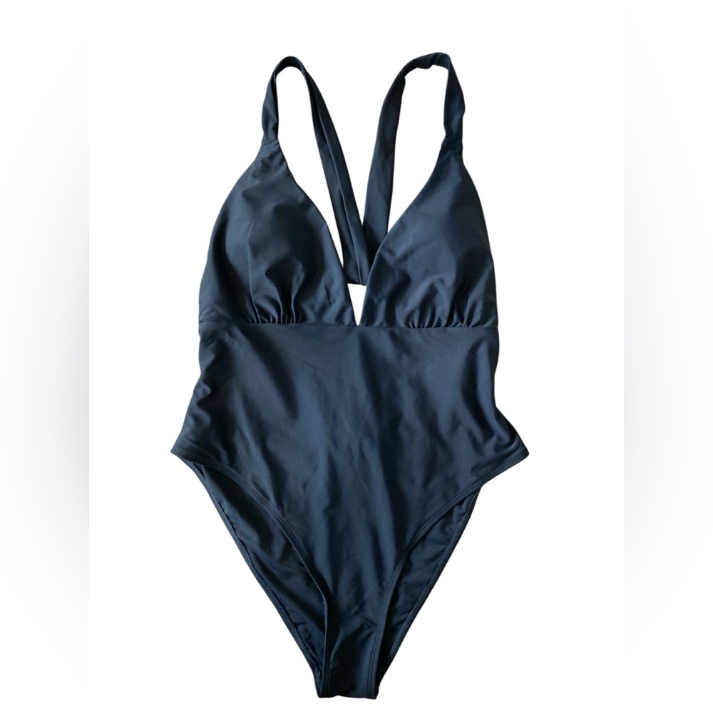 Cupshe Blue One Piece Swimsuit with Plunging V-Neckline